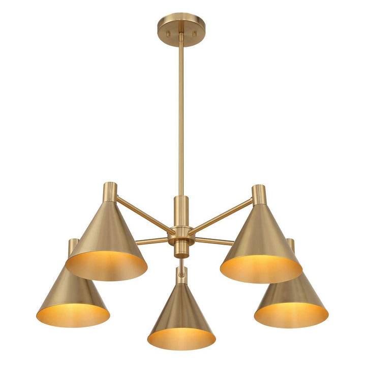 Pharos Five Light Chandelier in Noble Brass Savoy House