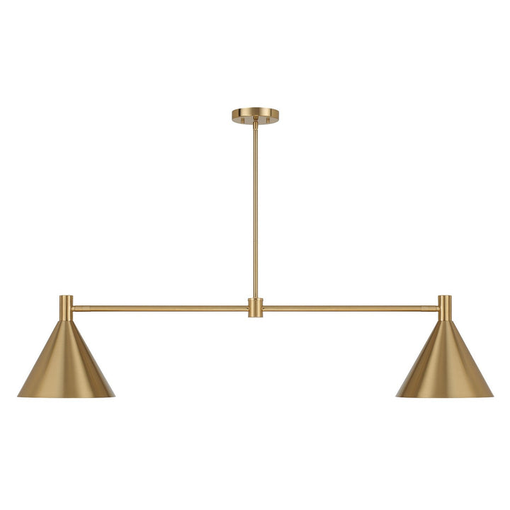 Savoy House - 1-8005-2-127 - Two Light Linear Chandelier - Pharos - Noble Brass