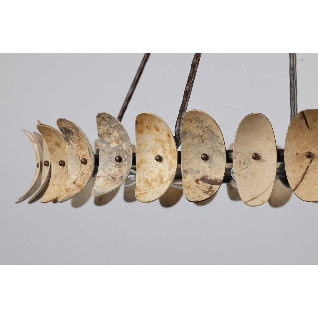 Monarch Eight Light Chandelier in Champagne Mist with Coconut Shell Savoy House