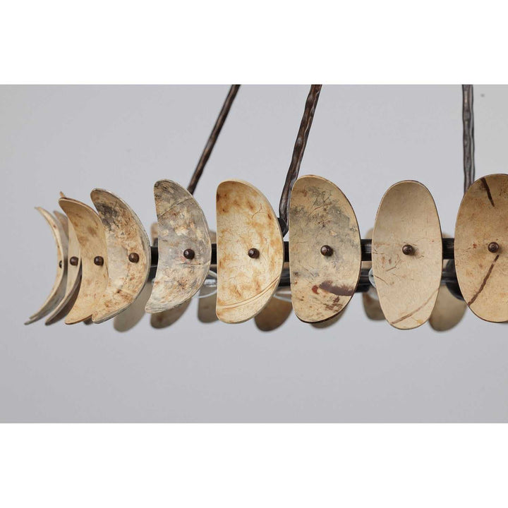 Monarch Eight Light Chandelier in Champagne Mist with Coconut Shell Savoy House