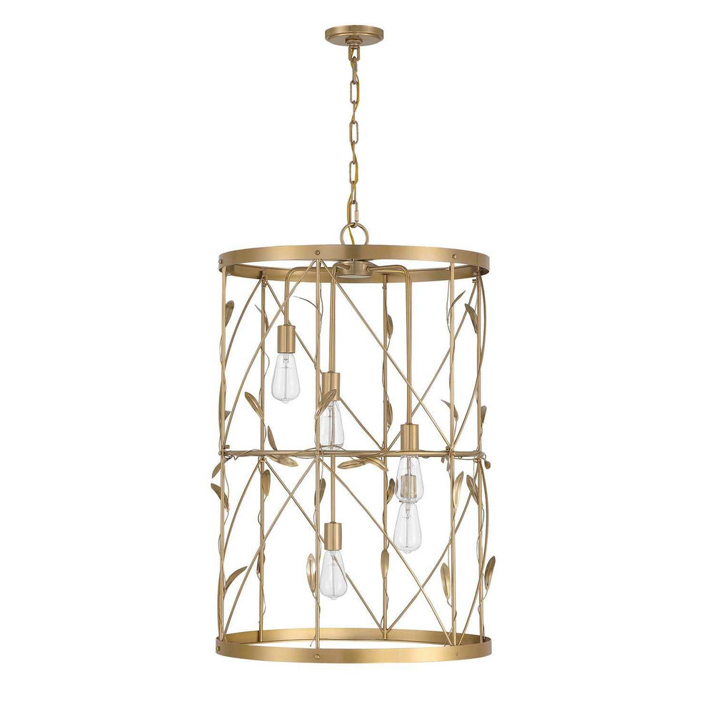 Savoy House - 3-6599-5-171 - Five Light Pendant - Lexington - Burnished Brass