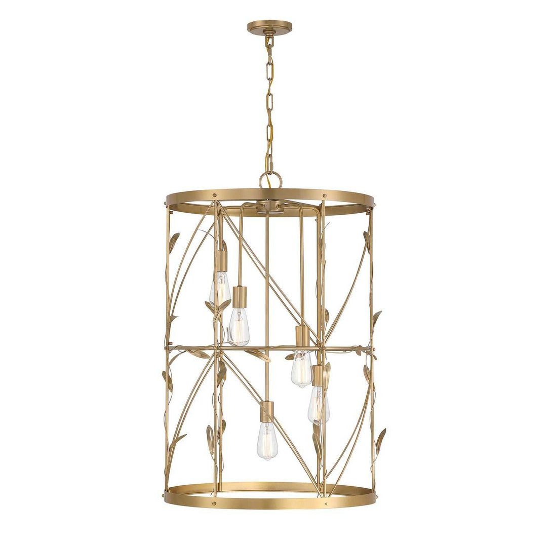 Savoy House - 3-6599-5-171 - Five Light Pendant - Lexington - Burnished Brass