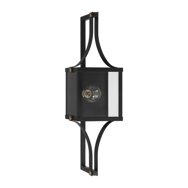 Savoy House - 5-472-144 - One Light Outdoor Wall Lantern - Raeburn - Matte Black/Weathered Brushed Brass