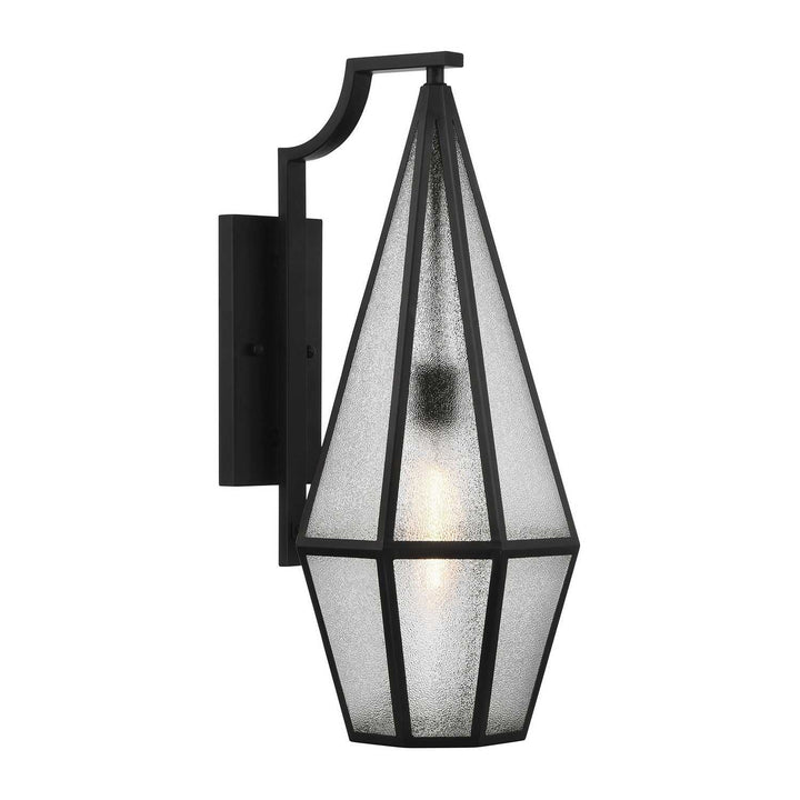 Peninsula One Light Outdoor Wall Lantern in Matte Black Savoy House