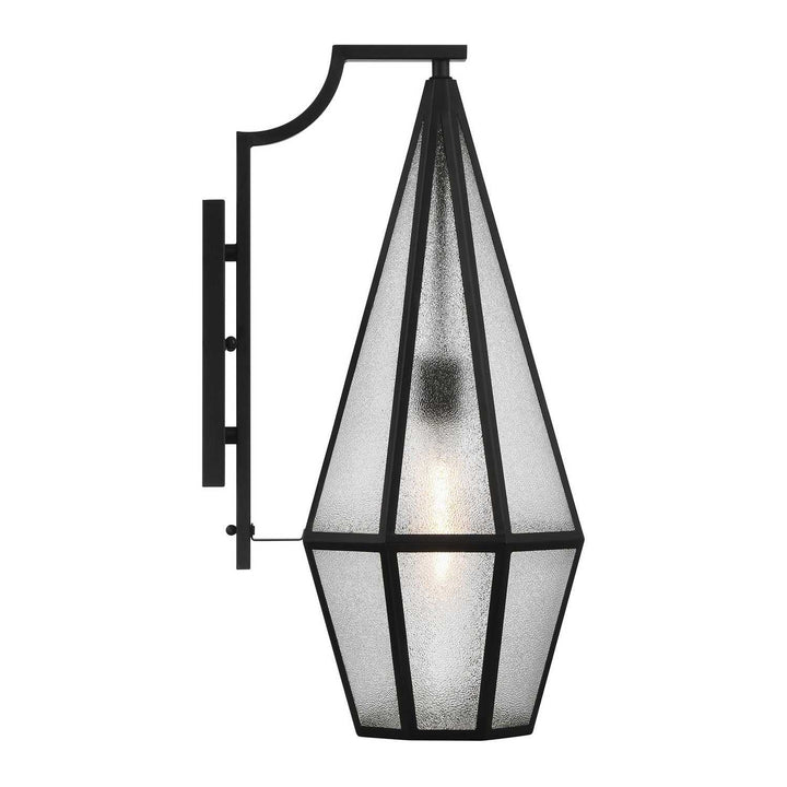 Peninsula One Light Outdoor Wall Lantern in Matte Black Savoy House