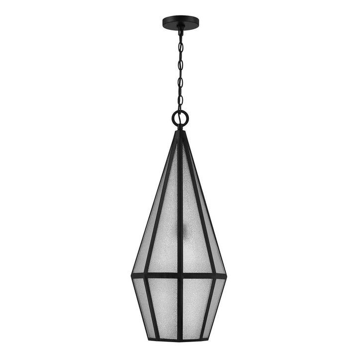 Peninsula One Light Outdoor Hanging Lantern in Matte Black Savoy House