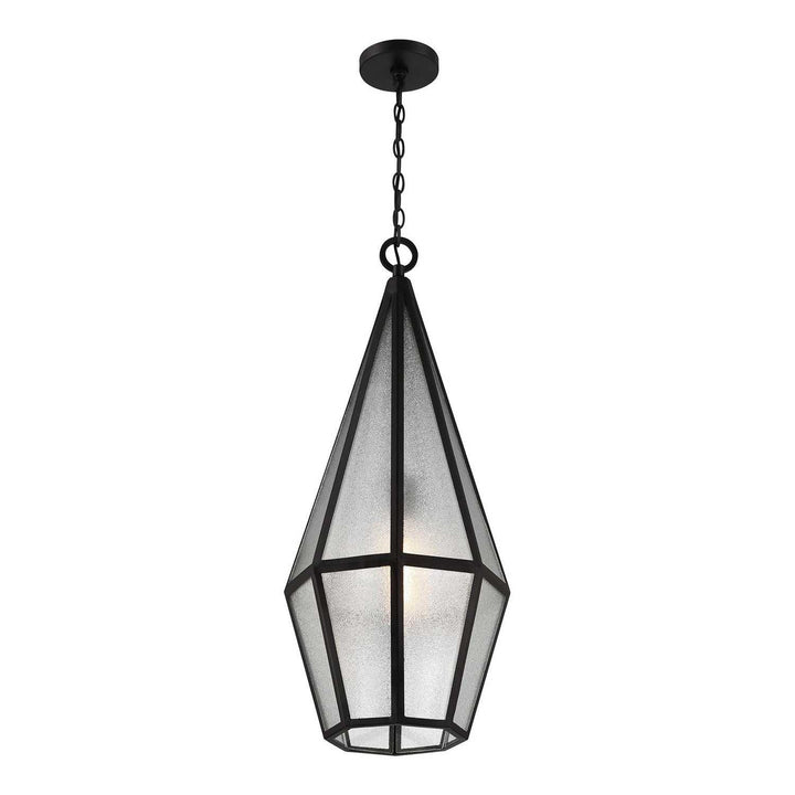 Peninsula One Light Outdoor Hanging Lantern in Matte Black Savoy House