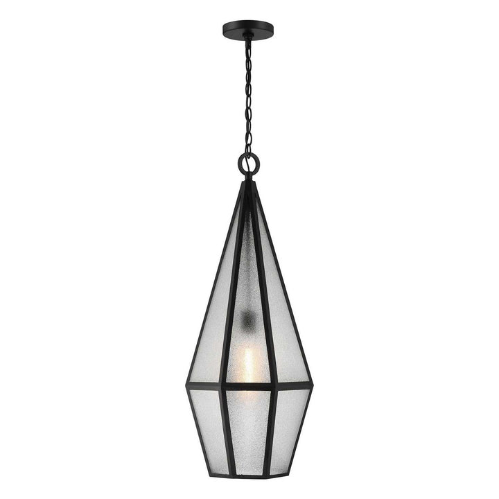 Peninsula One Light Outdoor Hanging Lantern in Matte Black Savoy House