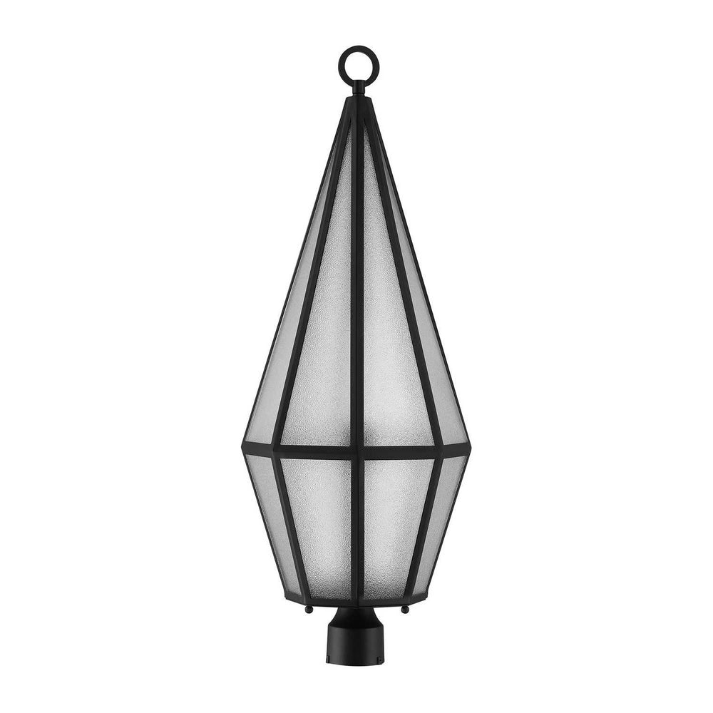 Peninsula One Light Outdoor Post Lantern in Matte Black Savoy House