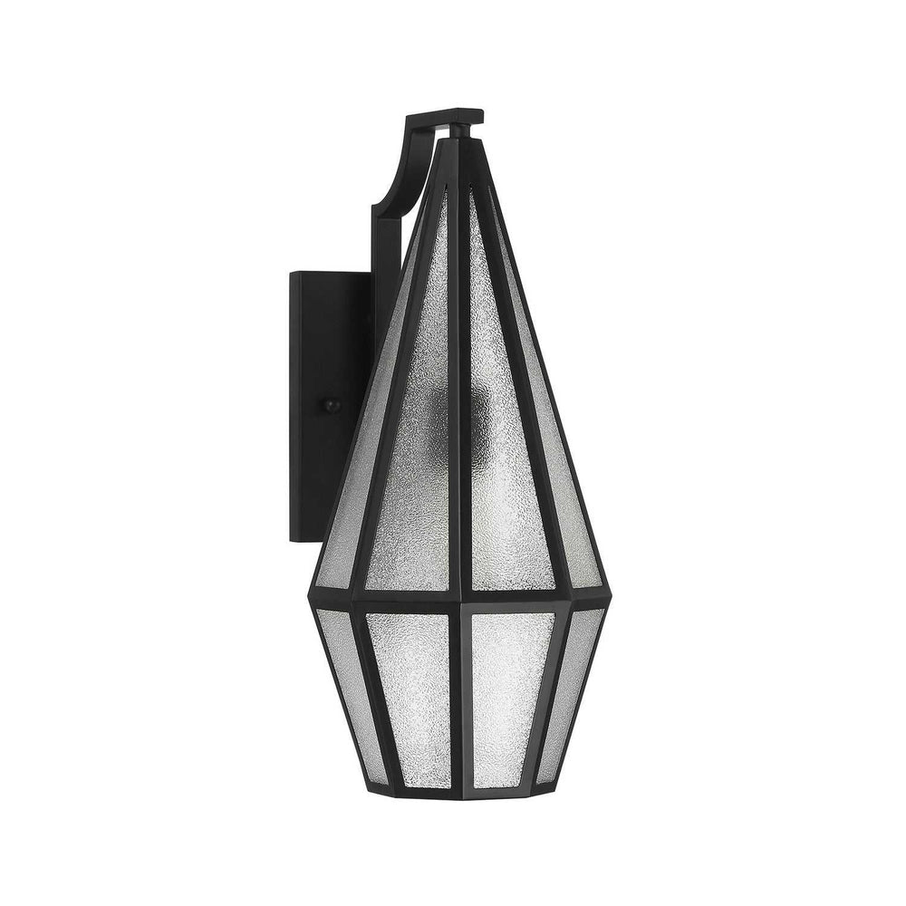 Peninsula One Light Outdoor Wall Lantern in Matte Black Savoy House