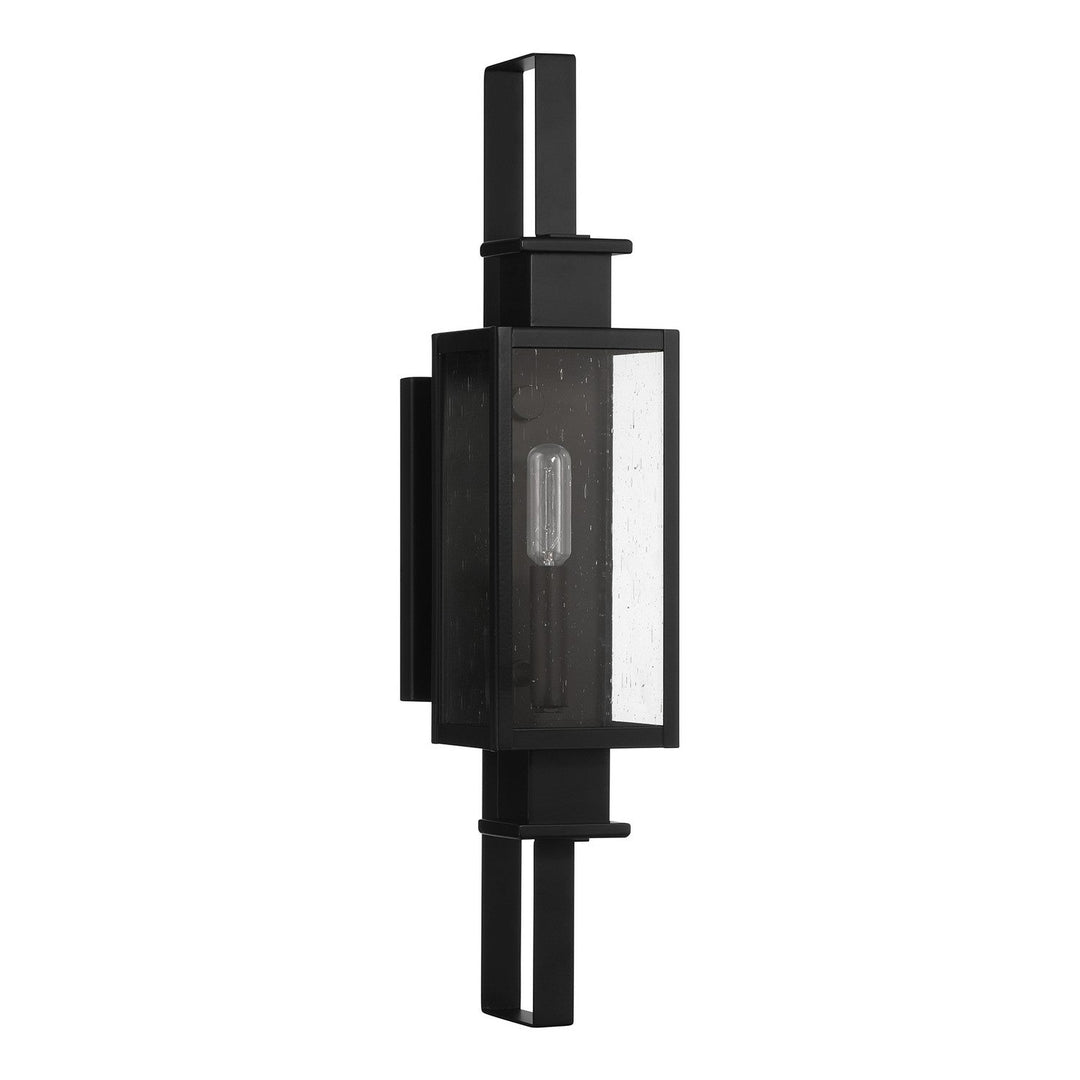 Ascott One Light Outdoor Wall Lantern in Matte Black Savoy House
