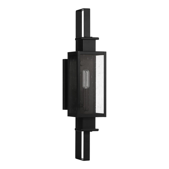 Ascott One Light Outdoor Wall Lantern in Matte Black Savoy House