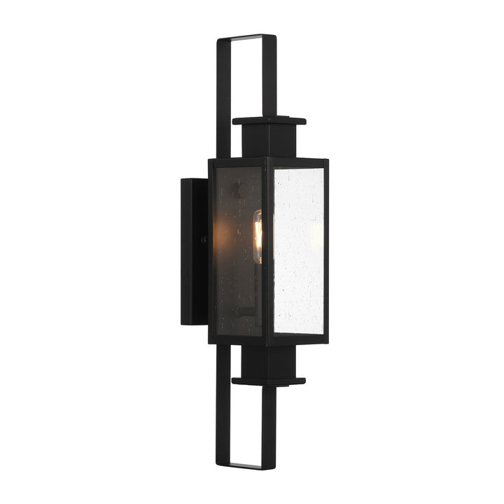 Ascott One Light Outdoor Wall Lantern in Matte Black Savoy House