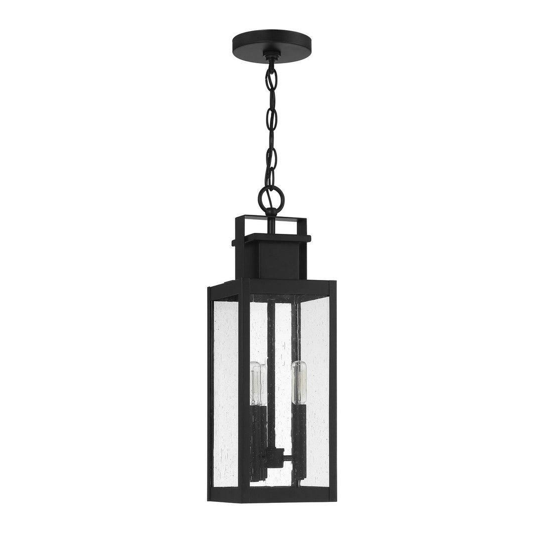 Ascott Three Light Outdoor Hanging Lantern in Matte Black Savoy House