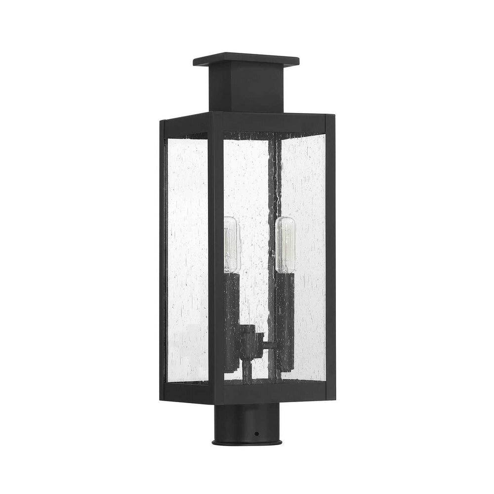 Ascott Three Light Outdoor Post Lantern in Matte Black Savoy House