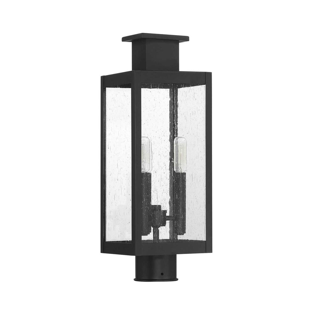 Ascott Three Light Outdoor Post Lantern in Matte Black Savoy House