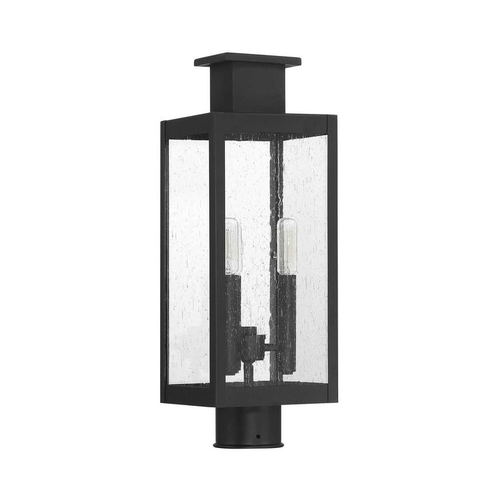 Ascott Three Light Outdoor Post Lantern in Matte Black Savoy House