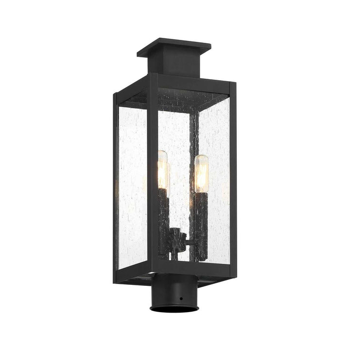 Ascott Three Light Outdoor Post Lantern in Matte Black Savoy House