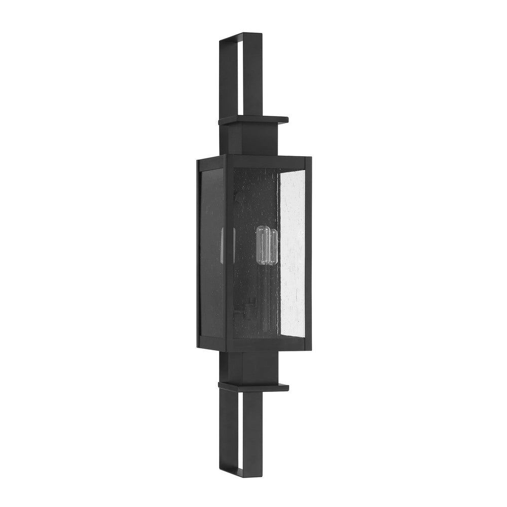 Ascott Three Light Outdoor Wall Lantern in Matte Black Savoy House