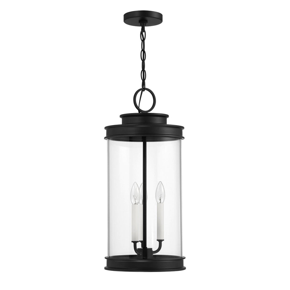 Englewood Three Light Outdoor Hanging Lantern in Matte Black Savoy House