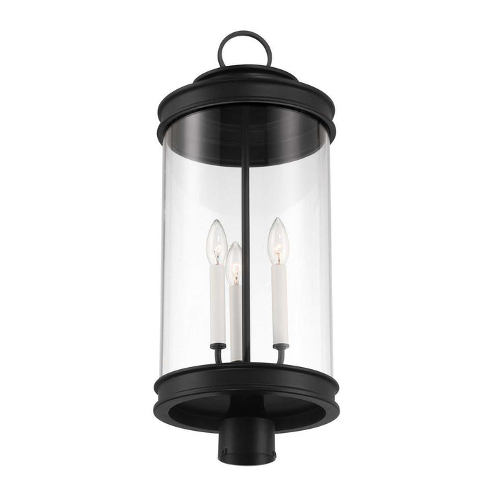 Englewood Three Light Outdoor Post Lantern in Matte Black Savoy House