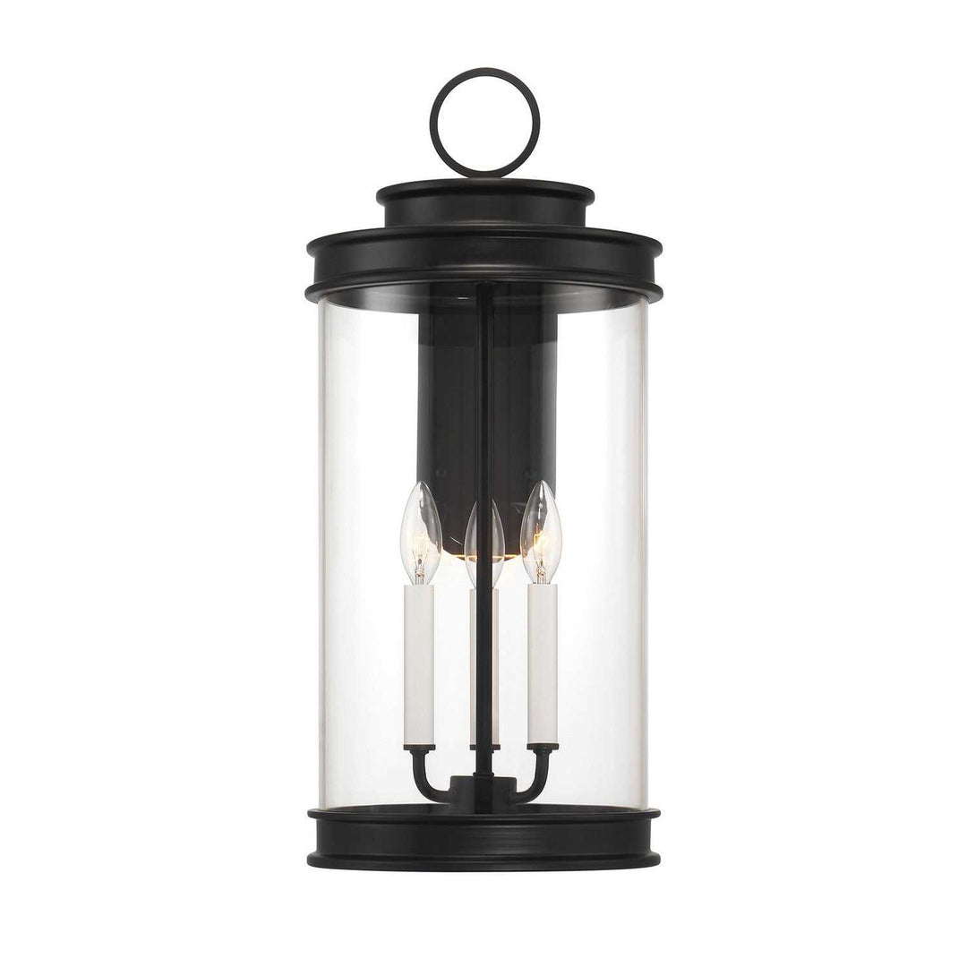Englewood Three Light Outdoor Wall Lantern in Matte Black Savoy House
