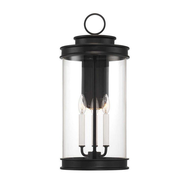 Englewood Three Light Outdoor Wall Lantern in Matte Black Savoy House