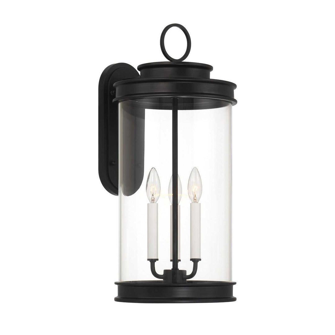 Englewood Three Light Outdoor Wall Lantern in Matte Black Savoy House