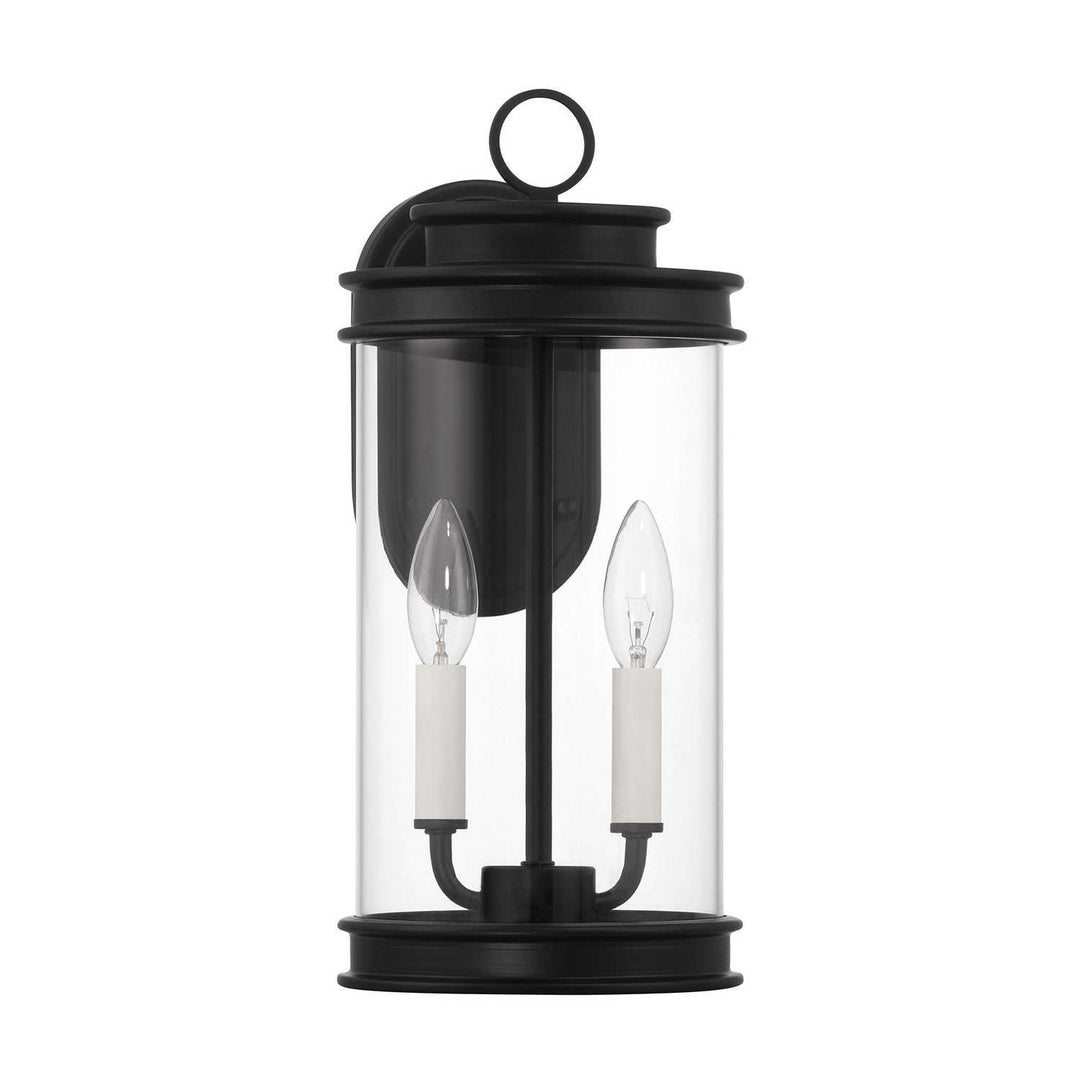 Englewood Two Light Outdoor Wall Lantern in Matte Black Savoy House