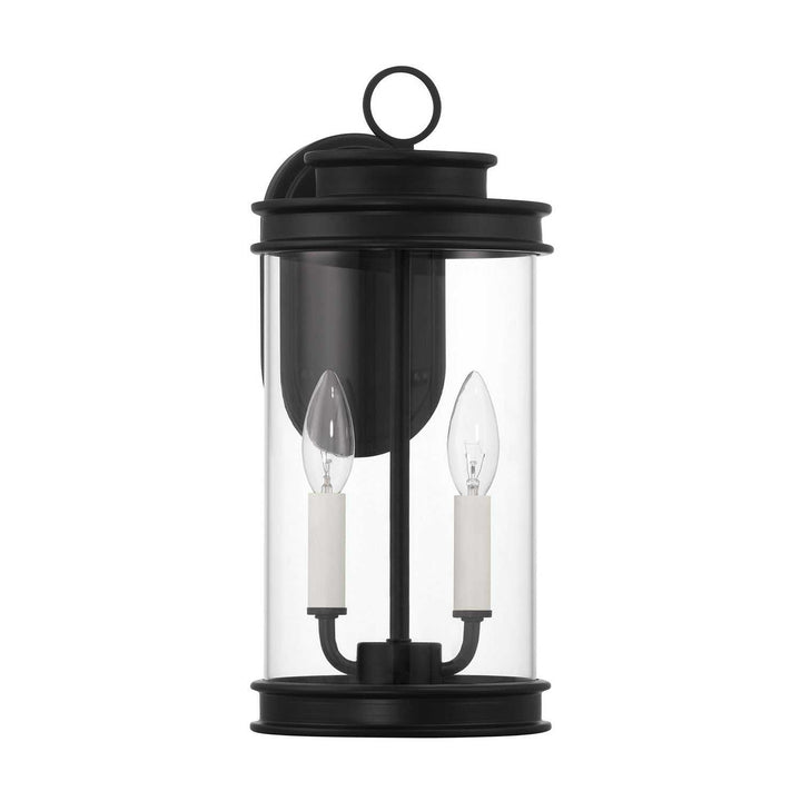 Englewood Two Light Outdoor Wall Lantern in Matte Black Savoy House