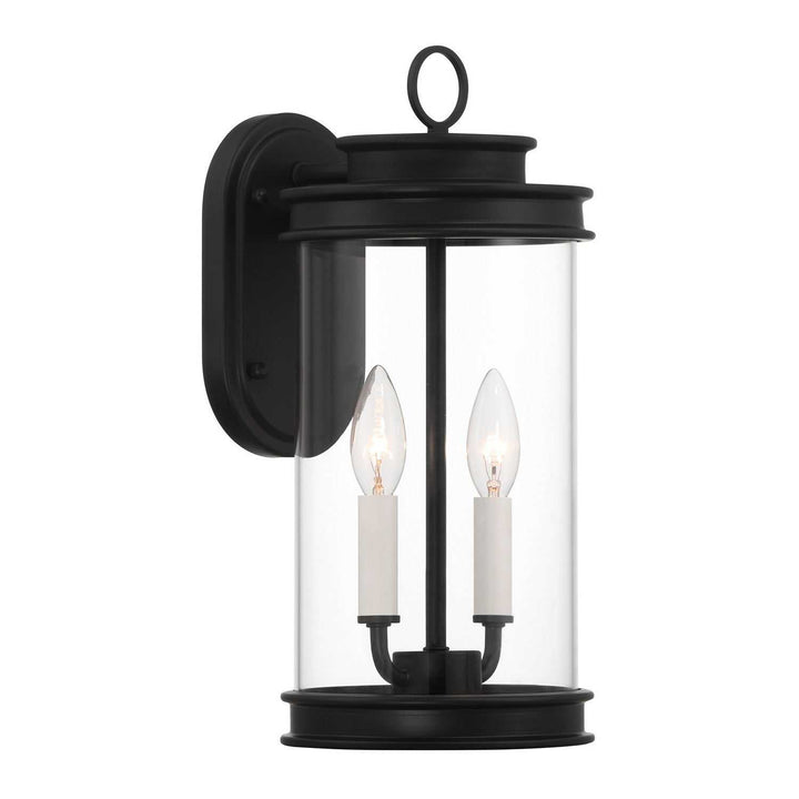 Englewood Two Light Outdoor Wall Lantern in Matte Black Savoy House
