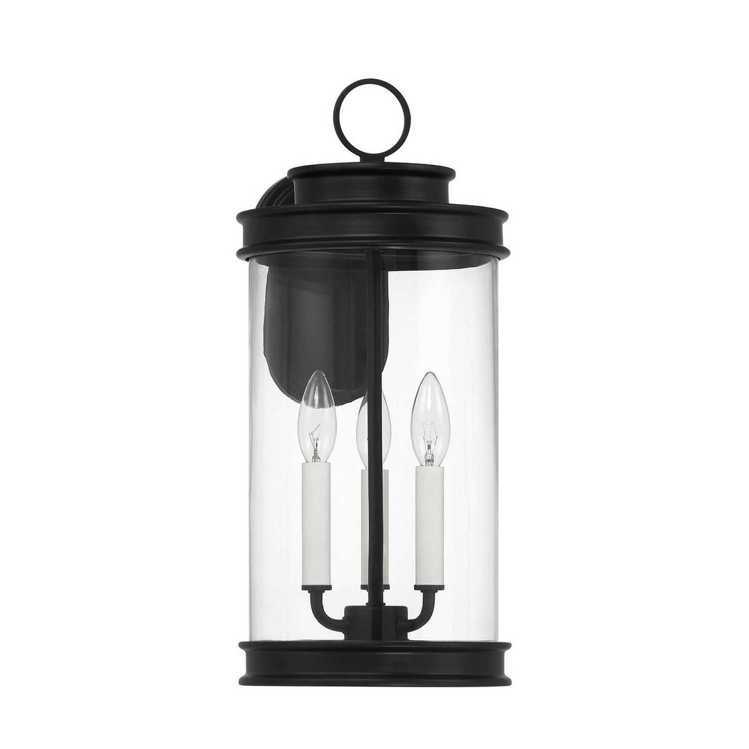 Englewood Three Light Outdoor Wall Lantern in Matte Black Savoy House