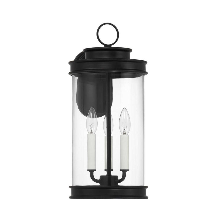 Englewood Three Light Outdoor Wall Lantern in Matte Black Savoy House
