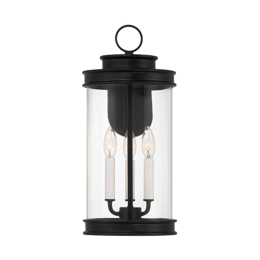 Englewood Three Light Outdoor Wall Lantern in Matte Black Savoy House