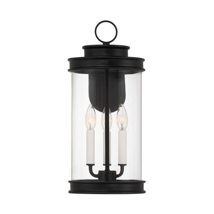 Englewood Three Light Outdoor Wall Lantern in Matte Black Savoy House