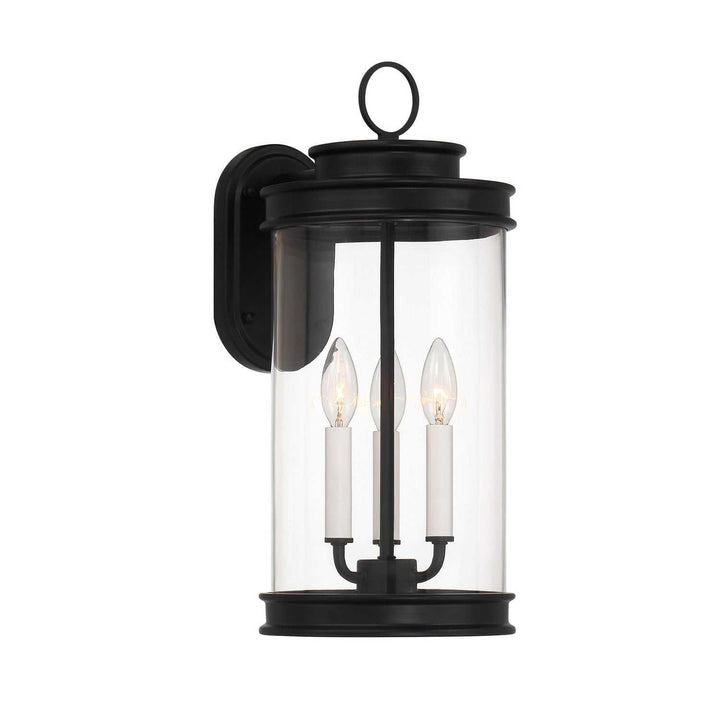 Englewood Three Light Outdoor Wall Lantern in Matte Black Savoy House