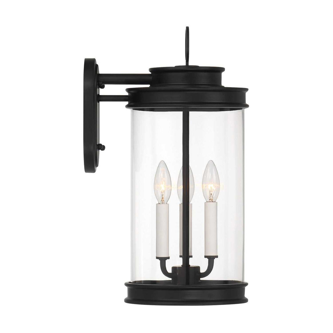 Englewood Three Light Outdoor Wall Lantern in Matte Black Savoy House