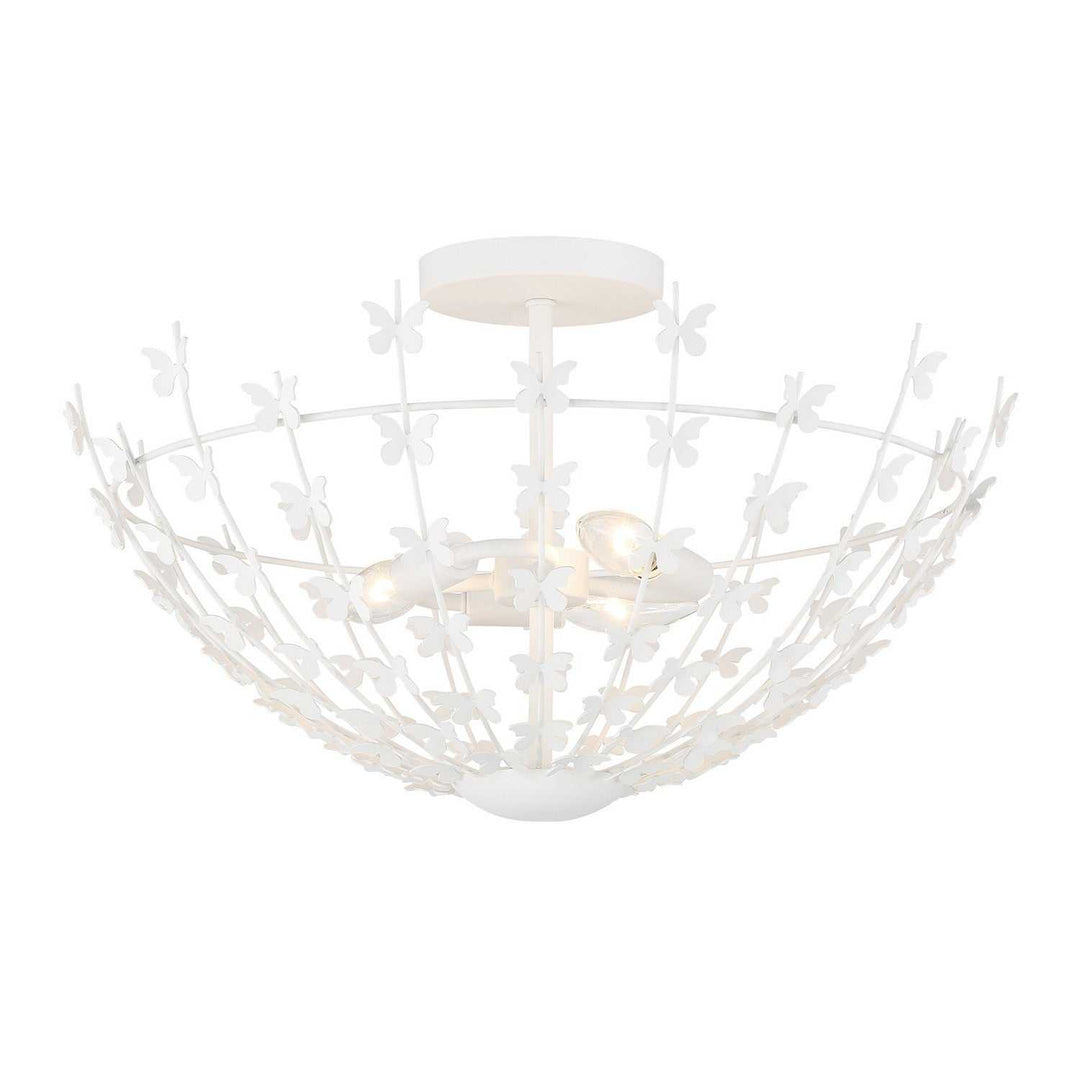 Savoy House - 6-4198-3-83 - Three Light Semi-Flush Mount - Birch - Bisque White