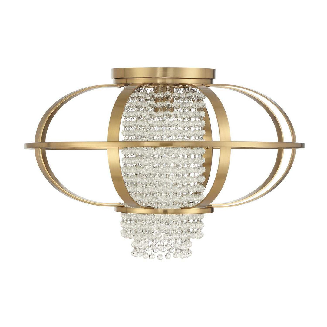 Idlewild One Light Flush Mount in Warm Brass Savoy House