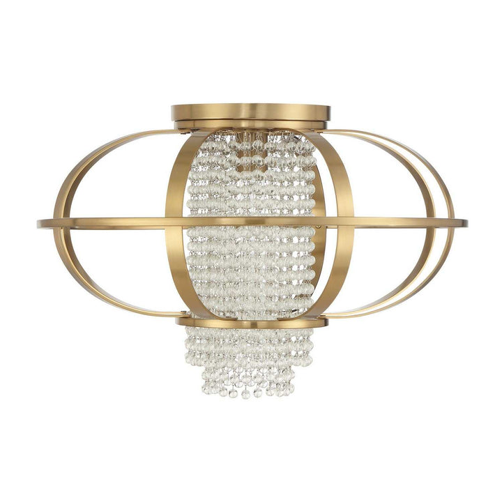 Idlewild One Light Flush Mount in Warm Brass Savoy House