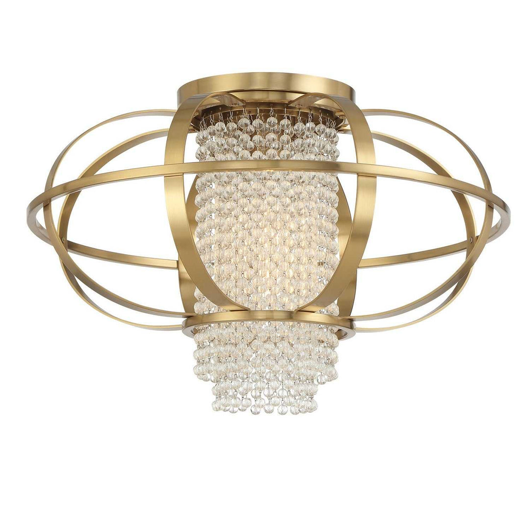 Idlewild One Light Flush Mount in Warm Brass Savoy House