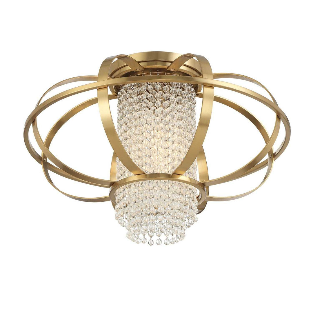 Idlewild One Light Flush Mount in Warm Brass Savoy House