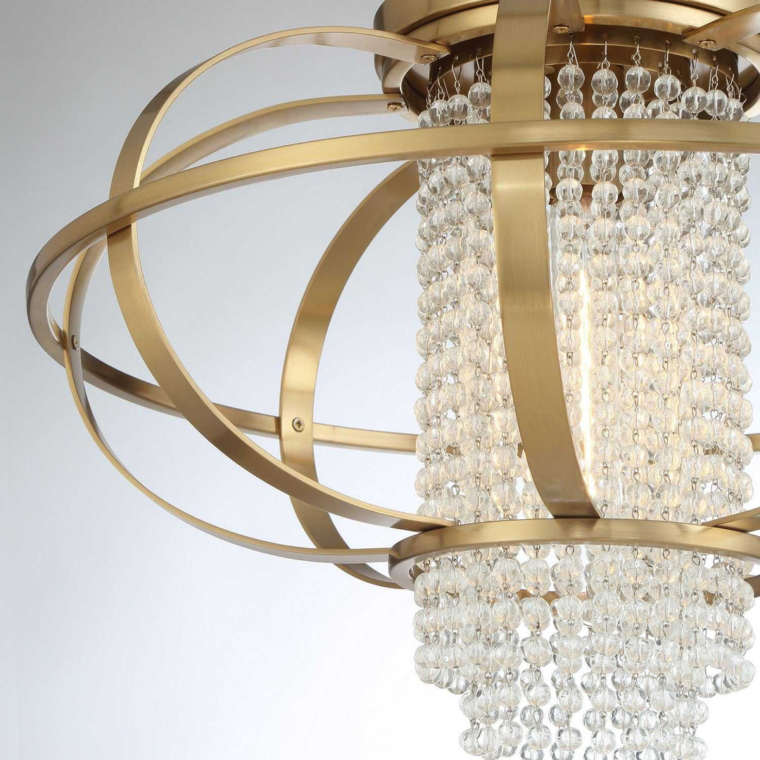 Idlewild One Light Flush Mount in Warm Brass Savoy House