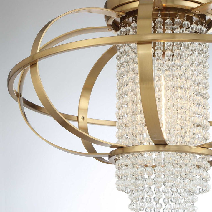 Idlewild One Light Flush Mount in Warm Brass Savoy House