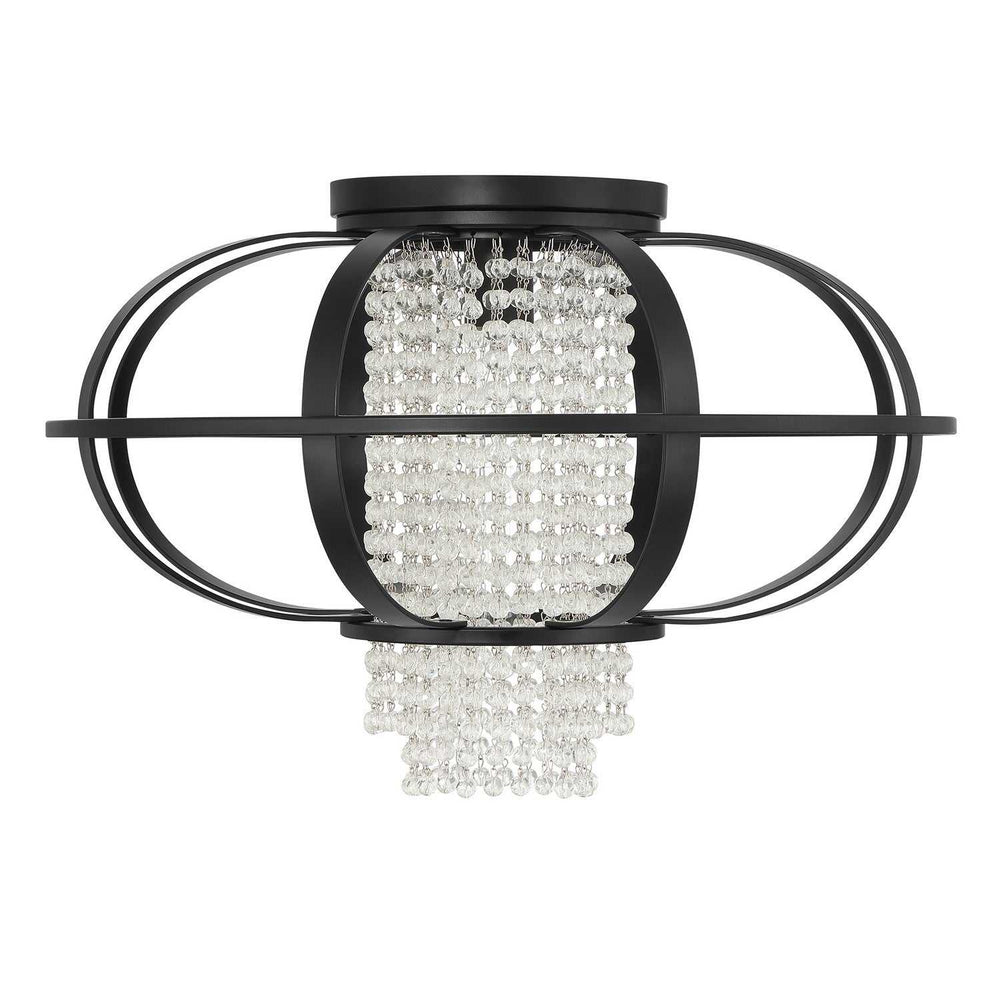 Idlewild One Light Flush Mount in Matte Black Savoy House