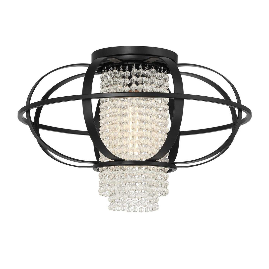 Idlewild One Light Flush Mount in Matte Black Savoy House