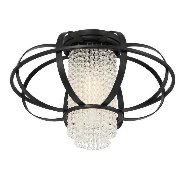 Idlewild One Light Flush Mount in Matte Black Savoy House