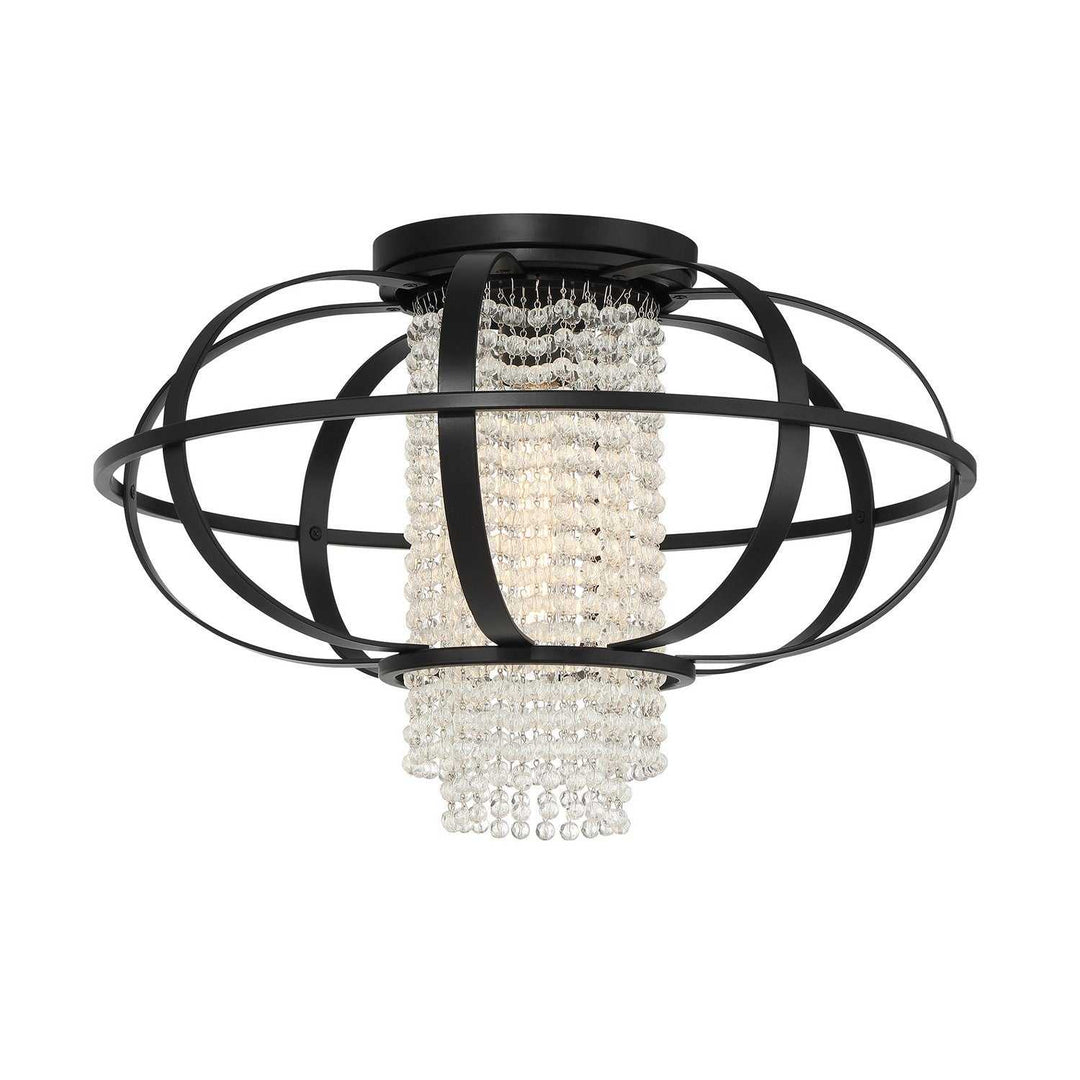 Idlewild One Light Flush Mount in Matte Black Savoy House