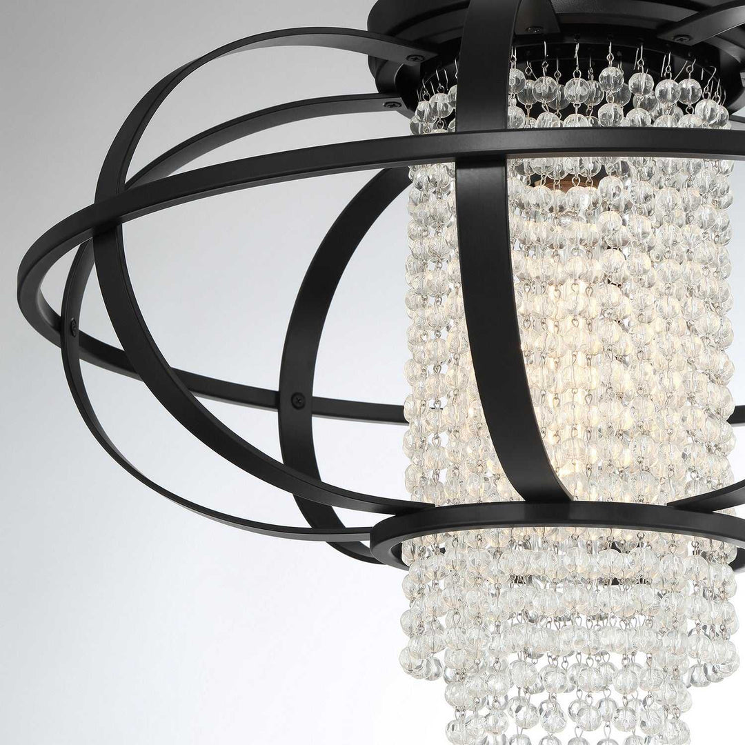 Idlewild One Light Flush Mount in Matte Black Savoy House