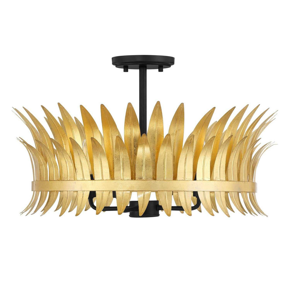 Ensley Four Light Semi-Flush Mount in True Gold Savoy House